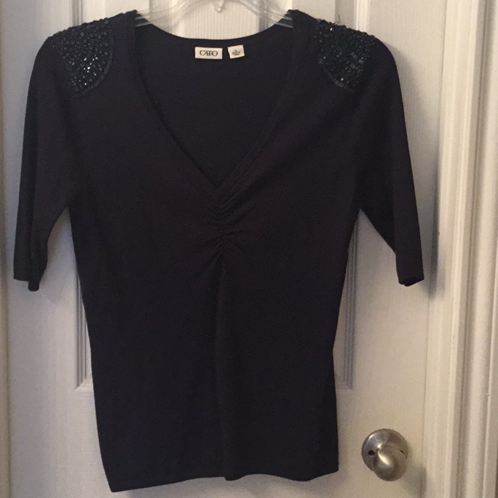 Sequin Shoulders Blouse